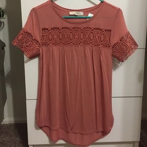 NWT - pink Loft cut out top
