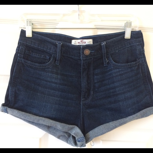 Dark denim Hollister shorts