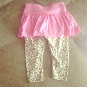 Baby girl skirt with attached pants