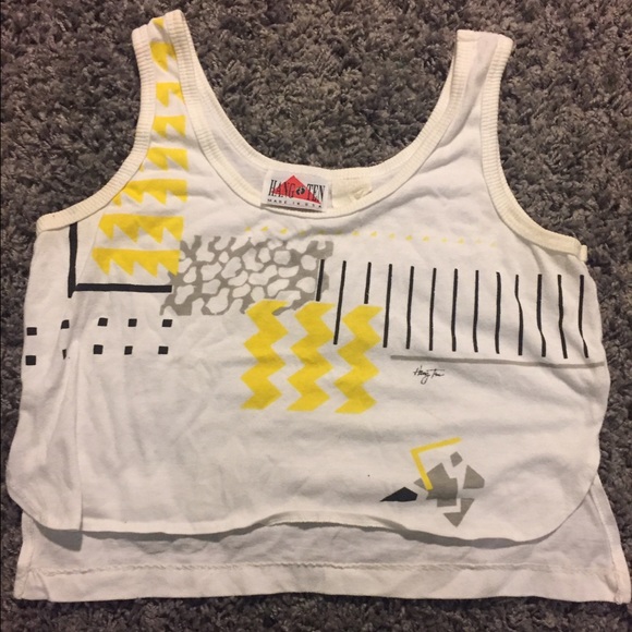 Graphics crop tank top