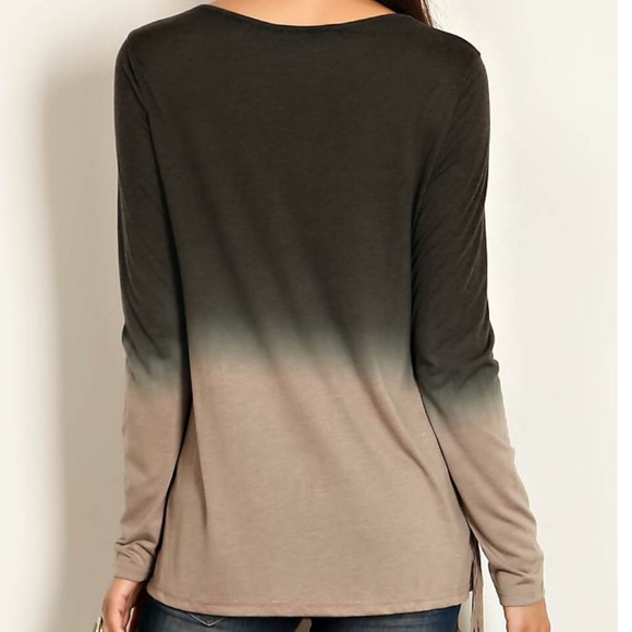 SALE!! One left! Boho Fringe Ombré Tunic Top - Picture 3 of 3