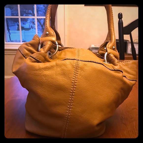 Tignanello yellow hobo bag.