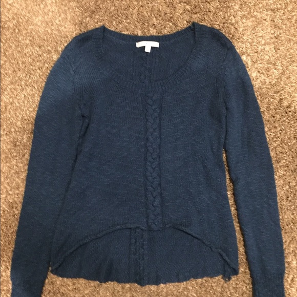 CAbi high-low turquoise sweater size small