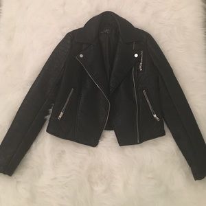 Black leather jacket