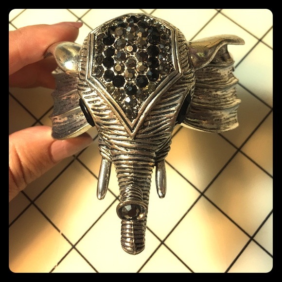 Jeweled elephant bracelet