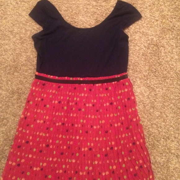 Navy & Red Dress
