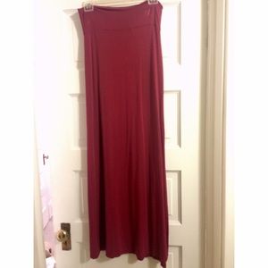 Burgundy maxi skirt