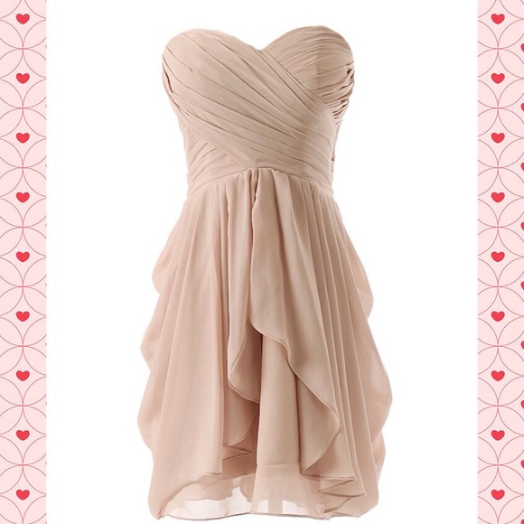 Dressystar Champagne Chiffon Bridesmaid Dress