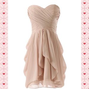 Dressystar Champagne Chiffon Bridesmaid Dress