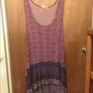 Cute free people sleeveless pink tunic