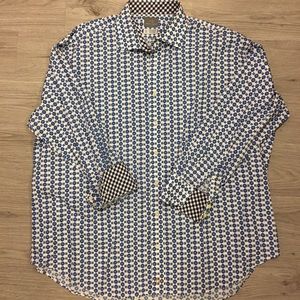 Thomas Dean Patterned Button Up