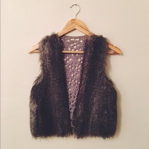 BKE Faux Fur Vest