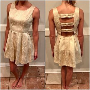 GB Gold & White Party Dress