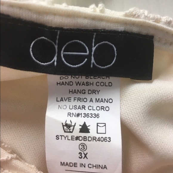 3x Cream Lace top, Tule Bottom Dress - Picture 3 of 3