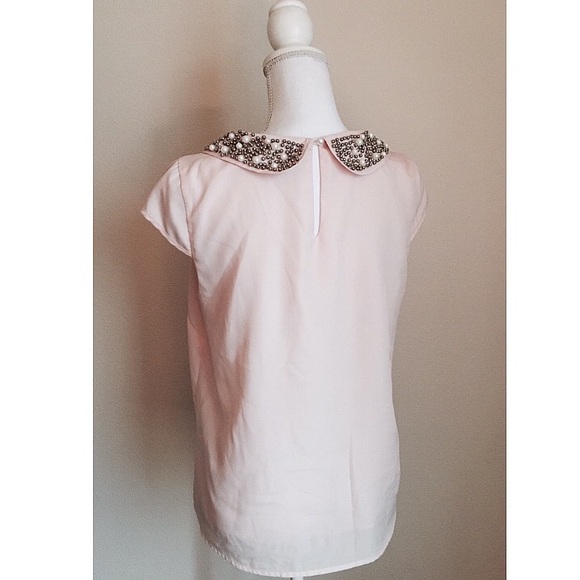 Sold ❌ Beaded Pan Collar Top - Picture 4 of 4