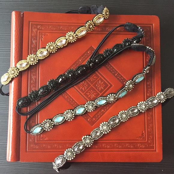 SOLD beaded thin stretch headband hair band - Picture 4 of 4