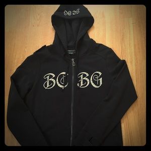 BCBG Max Azria Black Hoodie Large