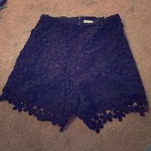 High waisted black hollister shorts