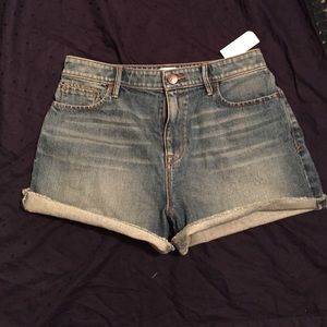 Lou & Grey High Waisted Jean Shorts