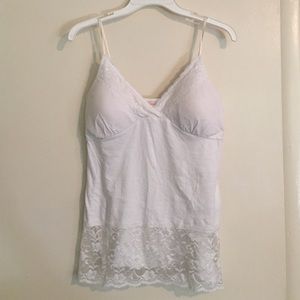 White lacey tank