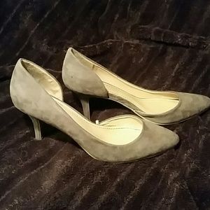 Grey Suede Heels