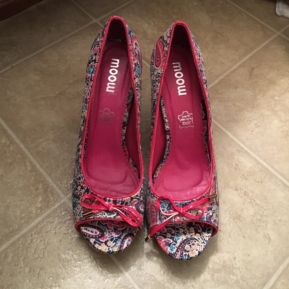 Colorful cork heels - Picture 3 of 4