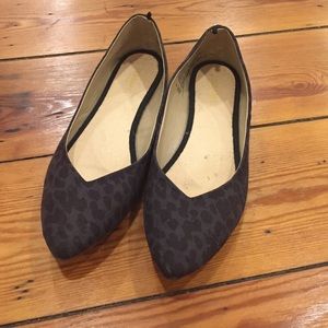 Black, dark grey leopard flats!!
