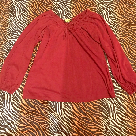 Burnt orange blouse