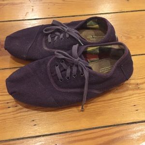 Beautiful purple wool shoes by TOMS!