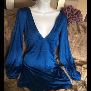 New - Sexy TEMPER Deep Blue Dress XS