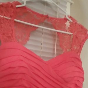 Red coral/pink dress