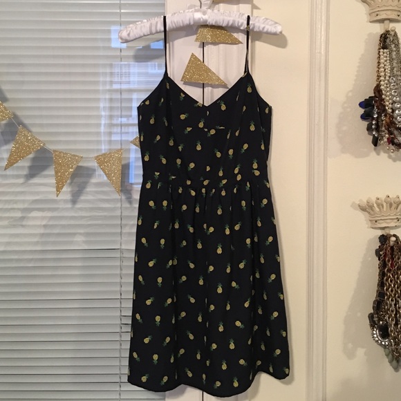 JCrew navy spaghetti strap dress