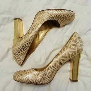 Tory Burch Gold Pumps
