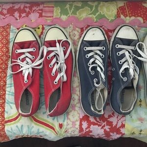 red / white / blue / black converse