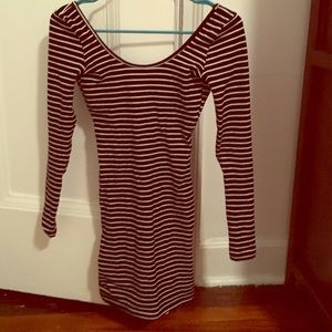American apparel striped long sleeve dress