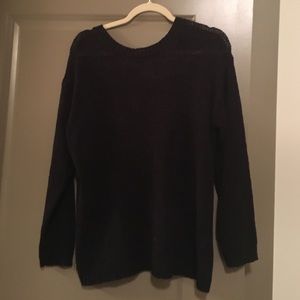 Tobi black sweater with open back