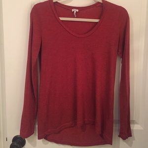 Splendid - red layering long sleeve tee