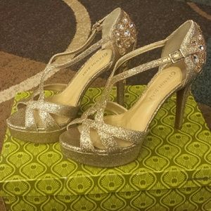 Gianni Bini Gold Heels