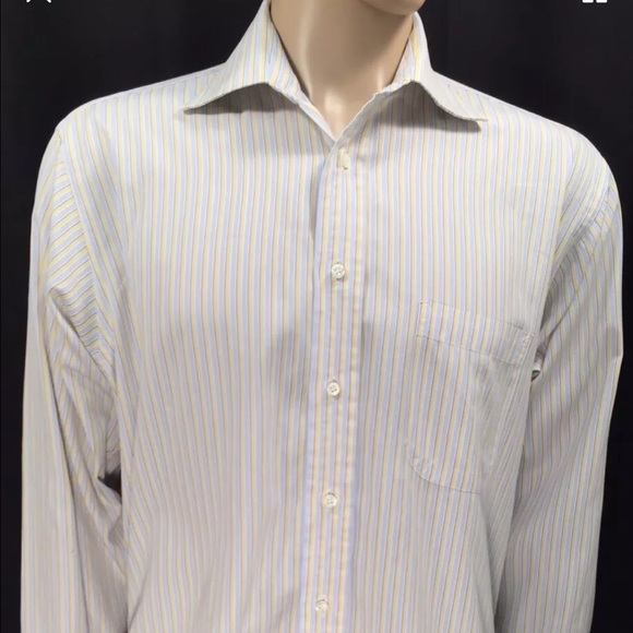 Burberry London Yellow Dress Shirts Size 16 1/2