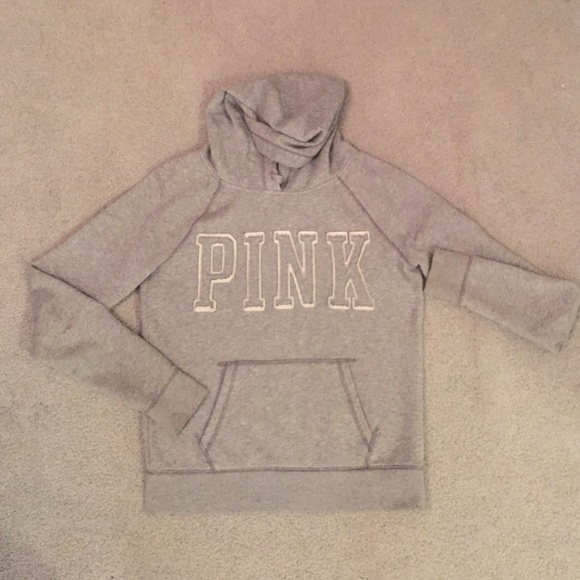 Victoria's Secret Sweaters - Pink VS gray sweatshirt