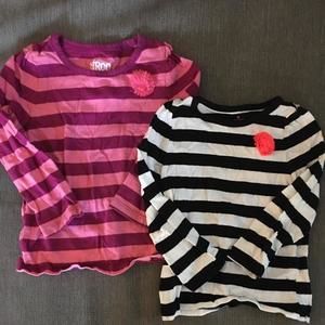 Two stripped long sleeve shirts