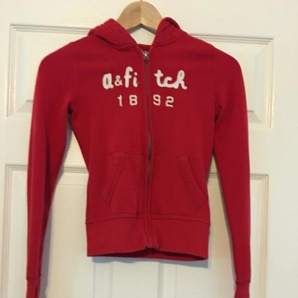 Red Abecrombie sweat jacket