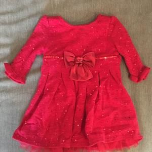 Red sequin dress
