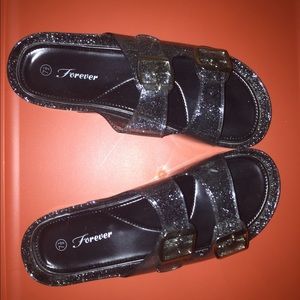 Glitter Birkenstock style sandals