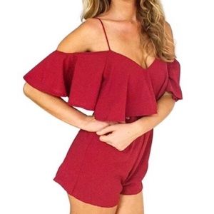 Simplee Apparel Red Romper