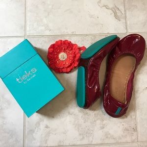Ruby Red Patent size 6 TIEKS