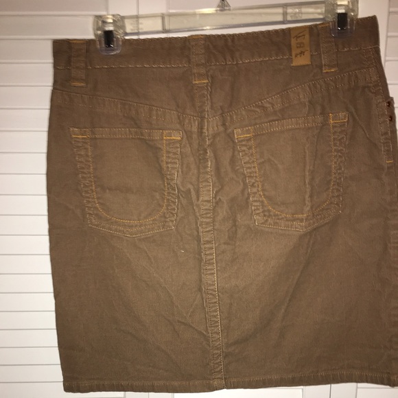 Tommy Khaki Cord Skirt