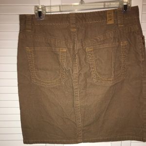 Tommy Khaki Cord Skirt