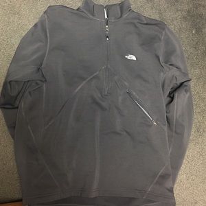 Men's grey quarter zip pullover