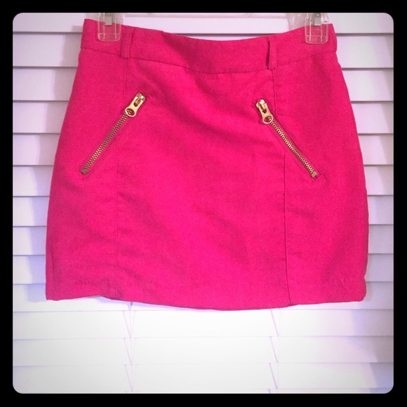 Pink suede mini skirt!!! OBO - Picture 1 of 1